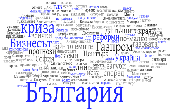 Дневник - водещите заглавия, ключовите думи - януари 2009